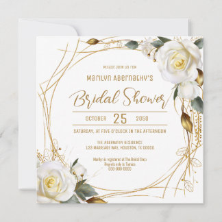 Elegante Rozen gouden bloem Kaart
