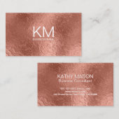 Elegante Rozen gouden folie achtergrond Visitekaartje (Voorkant / Achterkant)