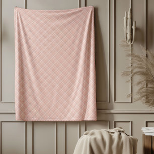 Elegante Rozen gouden geruite gootdeken Fleece Deken