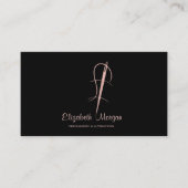 Elegante Rozen gouden naaldnaaiwijzigingen Visitekaartje (Voorkant)