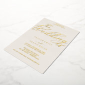 Elegante Rozen goudfolie | blozen bruiloft Folie Uitnodiging (Gedraaid)