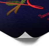 Elegante Rozen hart bruiloft of Jubileum Poster (Hoek)