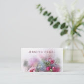 Elegante Rozen in de Sjabloon van Waterverf- en ol Visitekaartje (Staand voorkant)