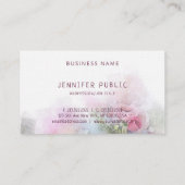 Elegante Rozen in de Sjabloon van Waterverf- en ol Visitekaartje (Achterkant)