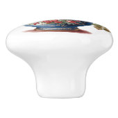 Elegante Rozen in vaas Keramische Knop (Zijkant)