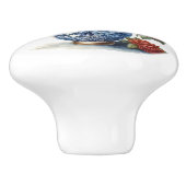 Elegante Rozen in vaas Keramische Knop (Zijkant)