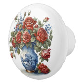 Elegante Rozen in vaas Keramische Knop (Rechts)