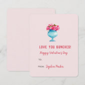 Elegante rozen in vaas Valentijnsdag Mini Notitie Notitiekaartje (Voorkant / Achterkant)