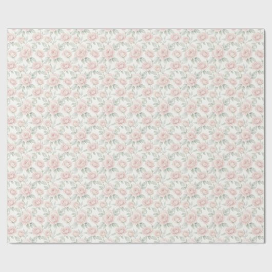 Elegante rozen in waterverf cadeaupapier (Vlak)