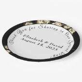 Elegante Rozen Katholiek Papieren Bordje (Gekanteld)