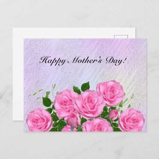 Elegante Rozen, kleurrijk, Abstract Briefkaart (Voorkant / Achterkant)