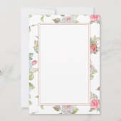 Elegante Rozen met gouden gegraveerde bladeren | M Notitiekaartje (Achterkant)