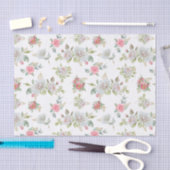 Elegante Rozen met gouden gegraveerde bladeren Tissuepapier (Craft)