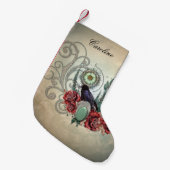 Elegante  rozen met kraai kleine kerstsok (Voorkant (Hangend))