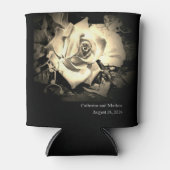Elegante rozen met monogram blikjeskoeler (Voorkant)