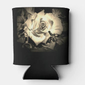 Elegante rozen met monogram blikjeskoeler (Achterkant)