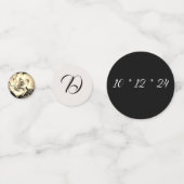 Elegante Rozen Met Monogram Confetti (Voorkanten)