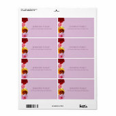 Elegante Rozen Moderne Ontwerp Bloemstuk Kunst Ver Etiket (Full Sheet)