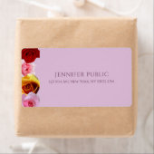 Elegante Rozen Moderne Ontwerp Bloemstuk Verzendin Etiket (Insitu)