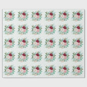 Elegante Rozen & Munt Cadeaupapier (Vlak)