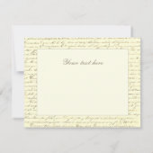 Elegante  Rozen op handgeschreven Frans script (Achterkant)