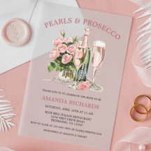 Elegante Rozen, Parels en Prosecco Bruidsfeest 