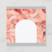 elegante rozen pastel stijlvol aangepast roze en g vierkante visitekaartje (Achterkant)