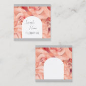 elegante rozen pastel stijlvol aangepast roze en g vierkante visitekaartje (Voorkant / Achterkant)