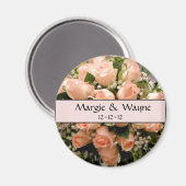 ELEGANTE ROZEN TROUW GUNST MAGNEET (Voorkant / Achterkant)