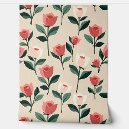 Elegante Rozen tuin |  geïnspireerde bloem Behang