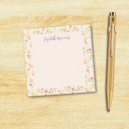 Elegante Rozen tuin met de hand geïllustreerde Vin Post-it® Notes