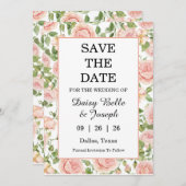 Elegante Rozen Tuin  Save The Date (Voorkant / Achterkant)