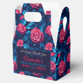 Elegante rozen verjaardag favorieten doos voor dan bedankdoosjes (Geopend)