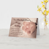 Elegante rozen verjaardagskaart voor mama kaart (Gele Bloem)