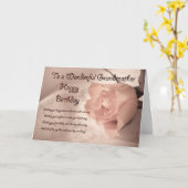 Elegante rozen verjaardagskaart voor oma kaart (Gele Bloem)