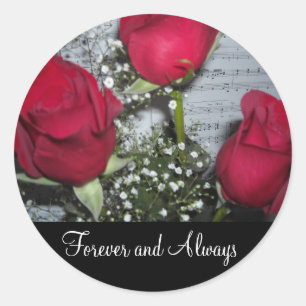 Elegante Rozen - Voor altijd en altijd Ronde Sticker