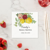 Elegante Rozen Vrijgezellenfeest Bloemen Servet (Insitu)