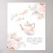 Elegante Rozen Vrijgezellenfeest Date Night Ideeën Poster (Voorkant)