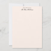 Elegante  Rozen w/Monogram-Buff achtergrond Notitiekaartje (Achterkant)