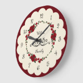 Elegante Rozen wandklok Housewarming Gift (Hoek)