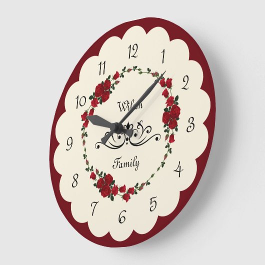 Elegante Rozen wandklok Housewarming Gift (Hoek)