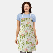 Elegante Rozen Wijnstok Bloei Schort (Gedragen)
