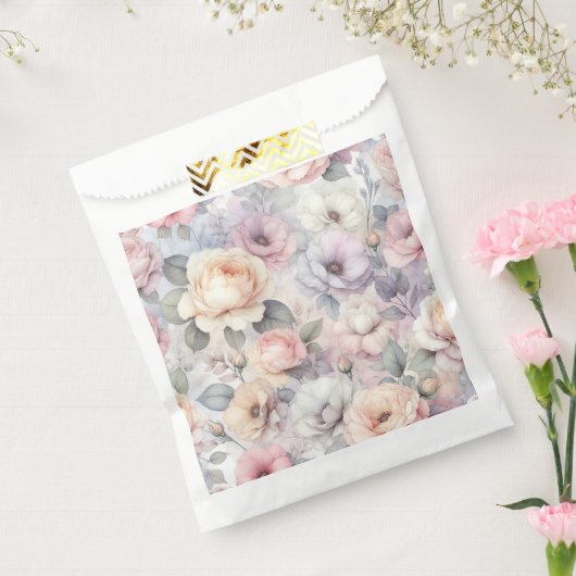 Elegante Rozenbloesems Bedankzakje (Gezegeld)