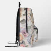 Elegante Rozenbloesems Bedrukte Rugzak (Links)