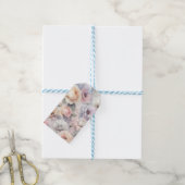 Elegante Rozenbloesems Cadeaulabel (Met Touw)