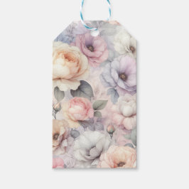 Elegante Rozenbloesems Cadeaulabel