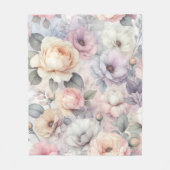 Elegante Rozenbloesems Fleece Deken (Voorkant)