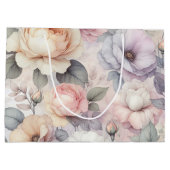 Elegante Rozenbloesems Groot Cadeauzakje (Achterkant)
