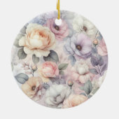 Elegante Rozenbloesems Keramisch Ornament (Achterkant)