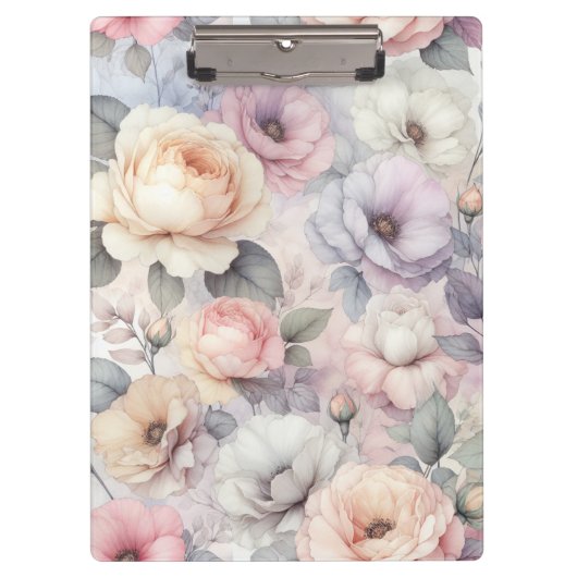 Elegante Rozenbloesems Klembord (Voorkant)
